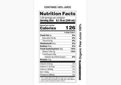 Pure Organic Pear Juice - Pomona Organic Juices
