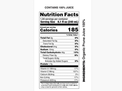 Pure Organic Prune Juice - Pomona Organic Juices