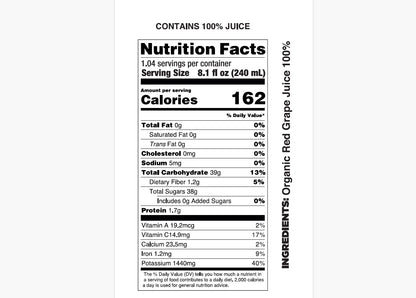 Pure Organic Grape Juice - Pomona Organic Juices